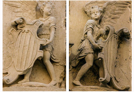 Ángeles de la portada Norte de la Parroquia de las Santas Justa y Rufina de Orihuela
